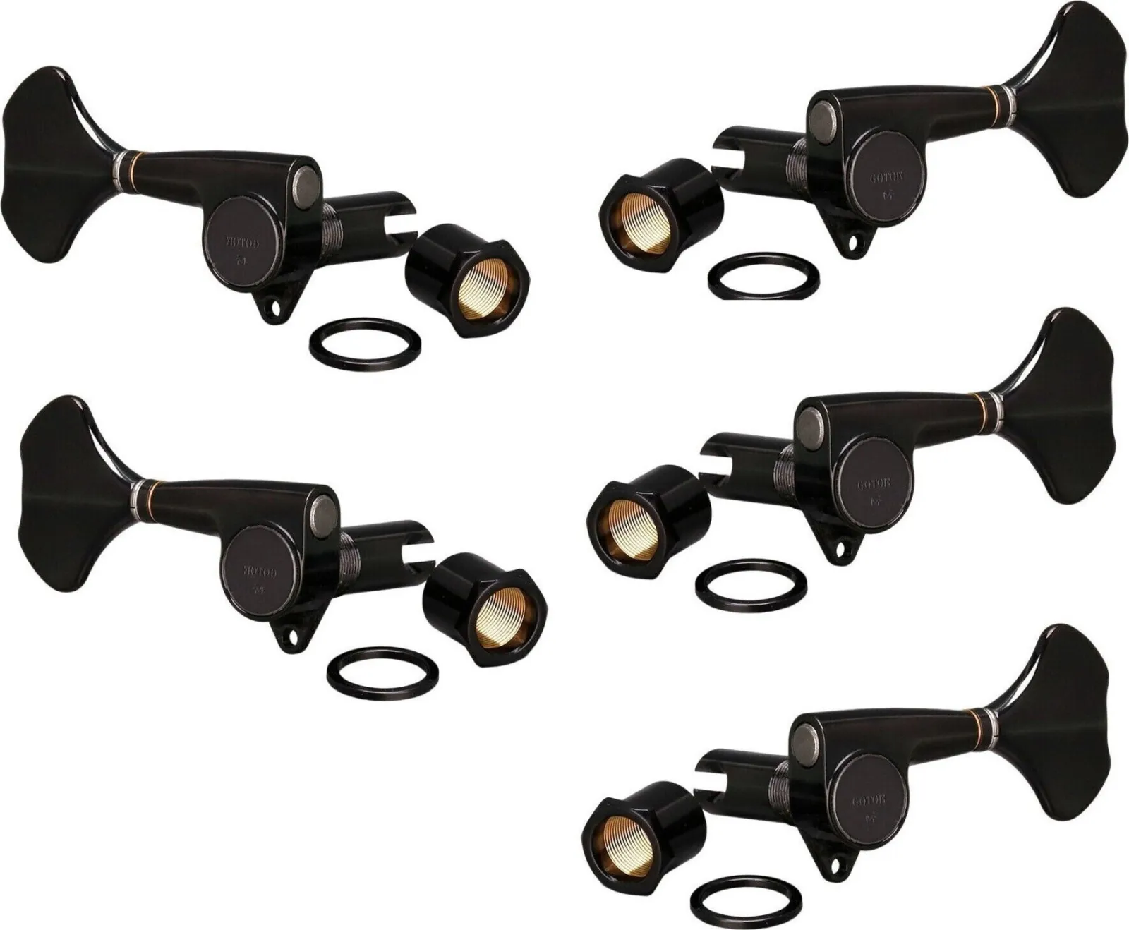 Gotoh GB707-5 B 3L/2R Black Basszusgitár hangolókulcs