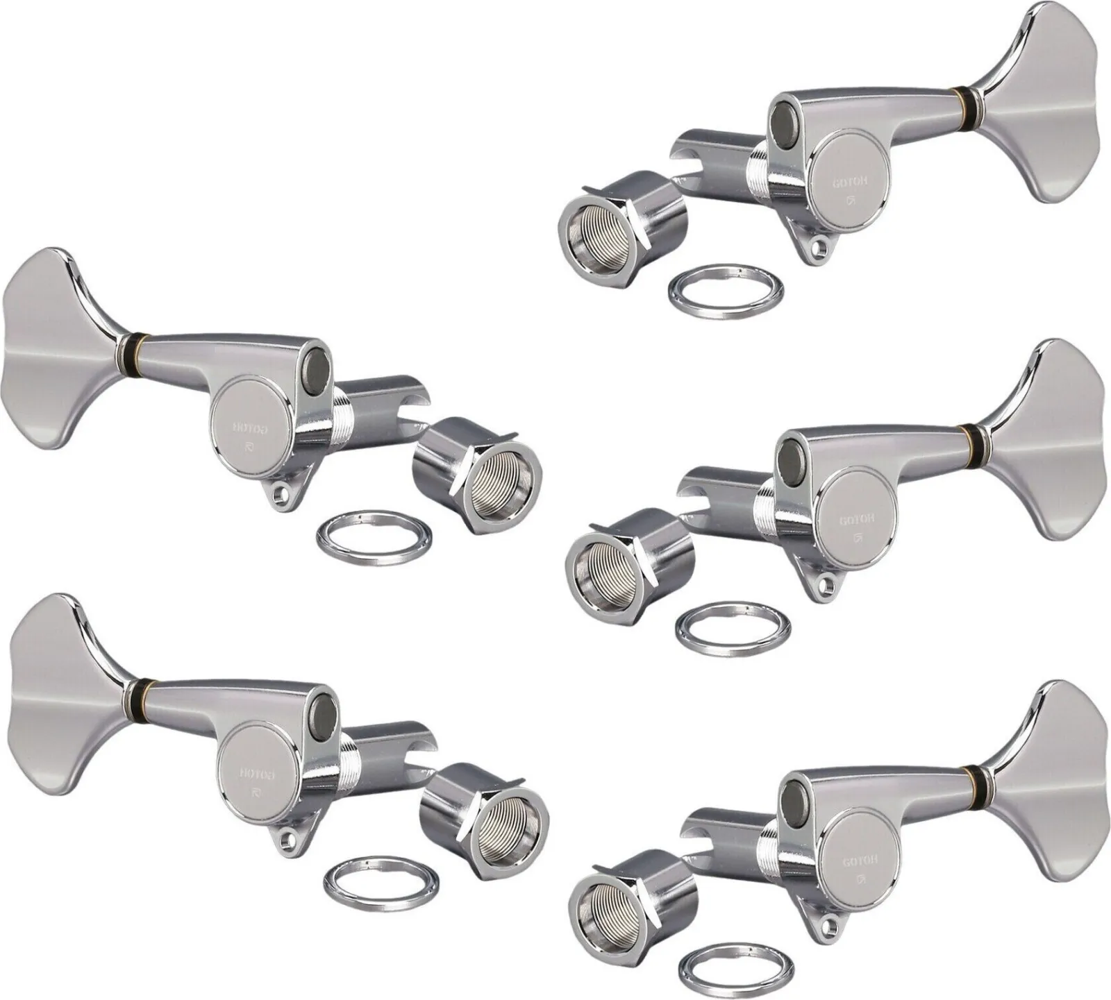 Gotoh GB707-5 C 3L/2R Chrome Basszusgitár hangolókulcs