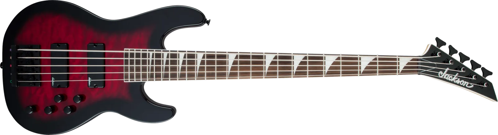 Jackson JS Series Concert Bass JS3VQ Transparent Red Burst