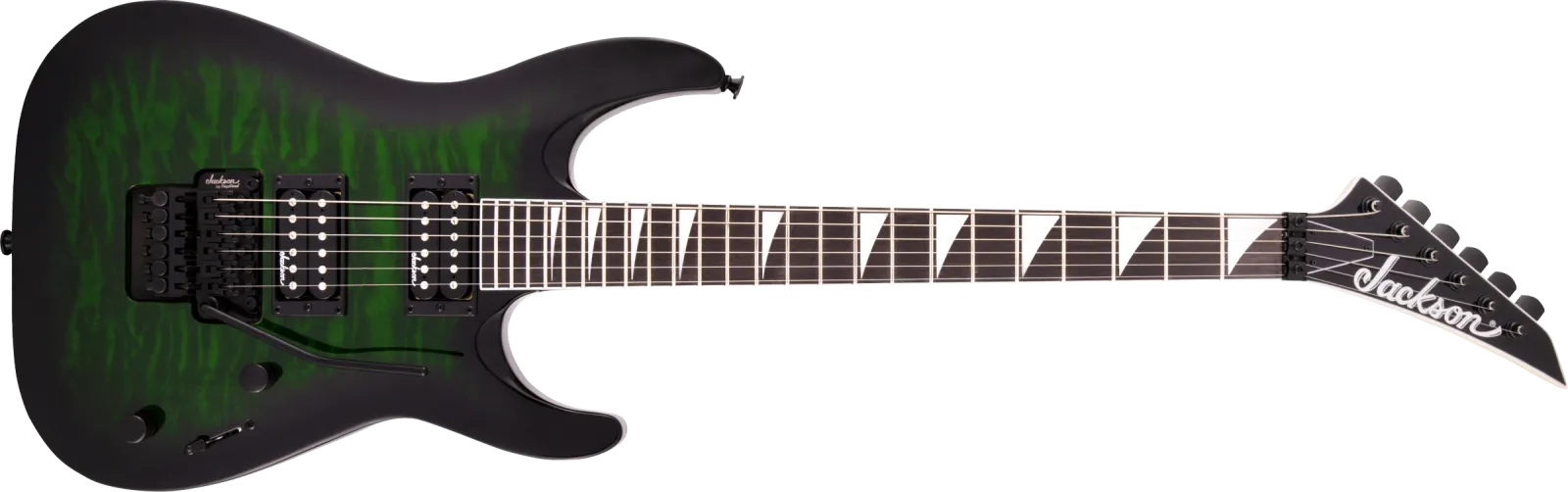 Jackson JS Series Dinky Arch Top JS32Q DKA Transparent Green Burst