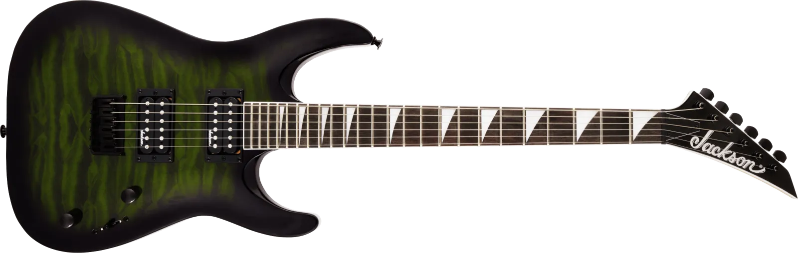 Jackson JS Series Dinky Arch Top JS32Q DKA HT Transparent Green Burst 