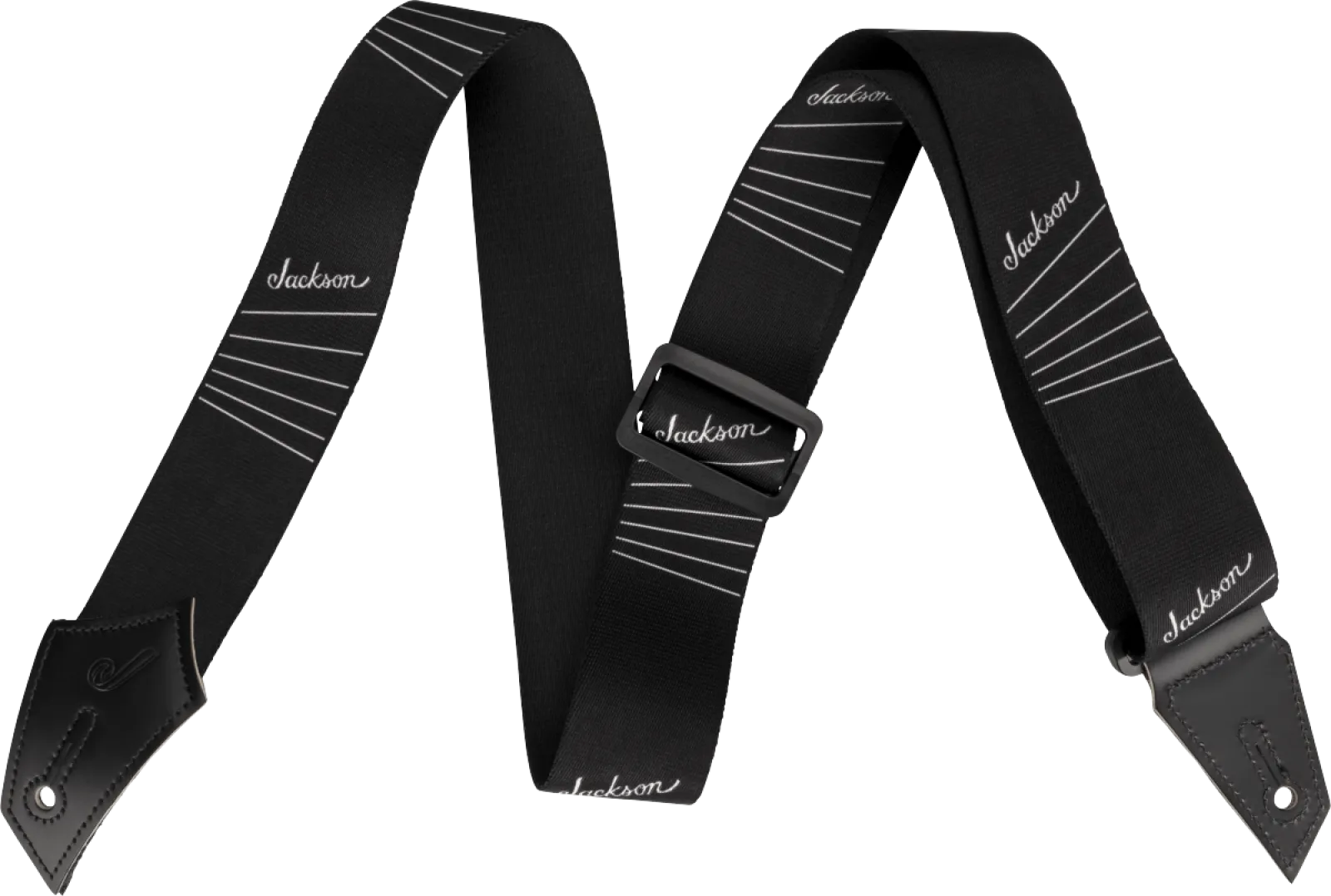Jackson Strap with String Pattern Black and White guitar strap