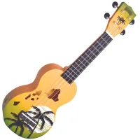 Mahalo Hawaii Hawaii Green Burst Szoprán ukulele