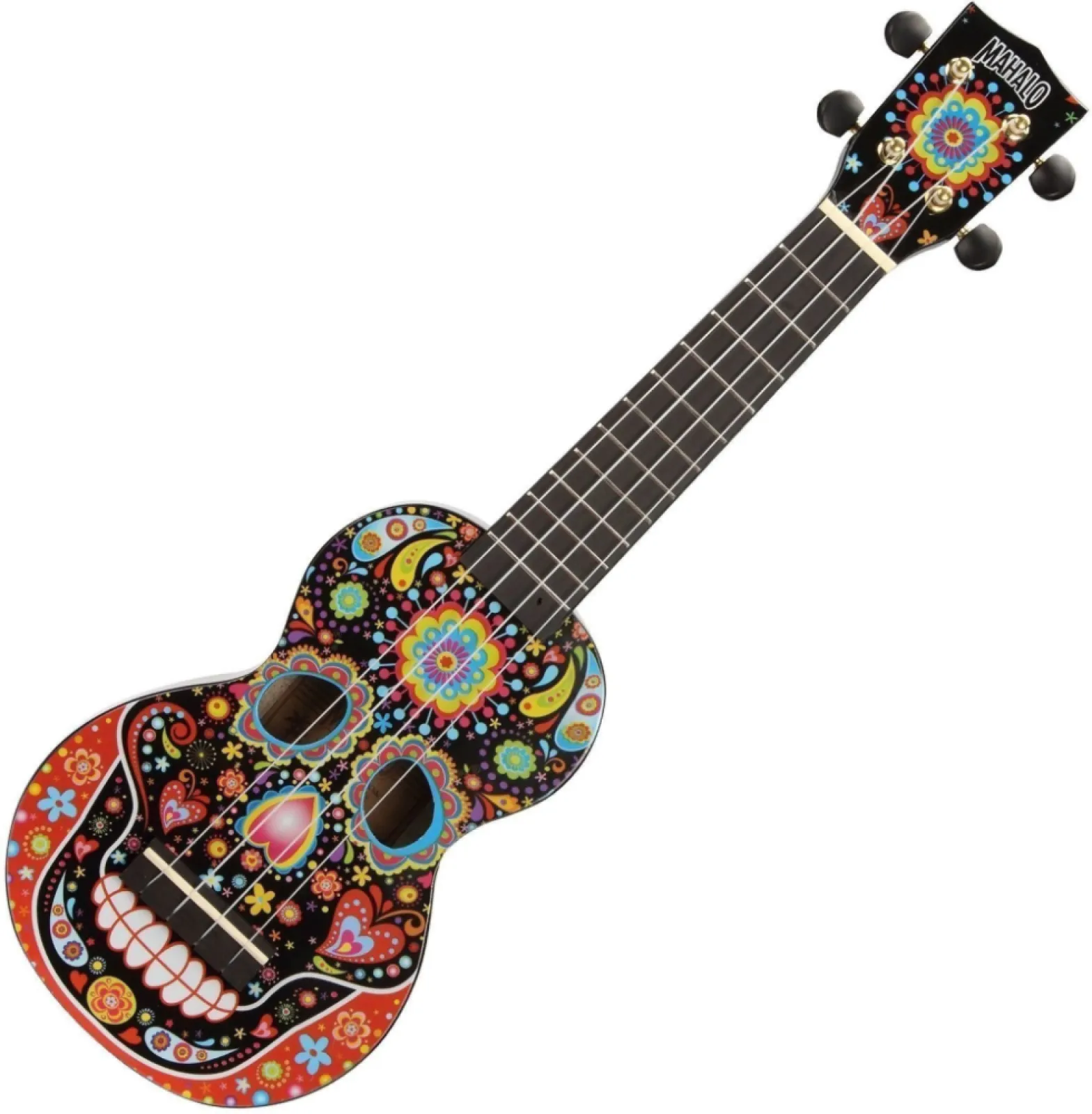Mahalo MA1SK BK Skull Black Soprano Ukulele