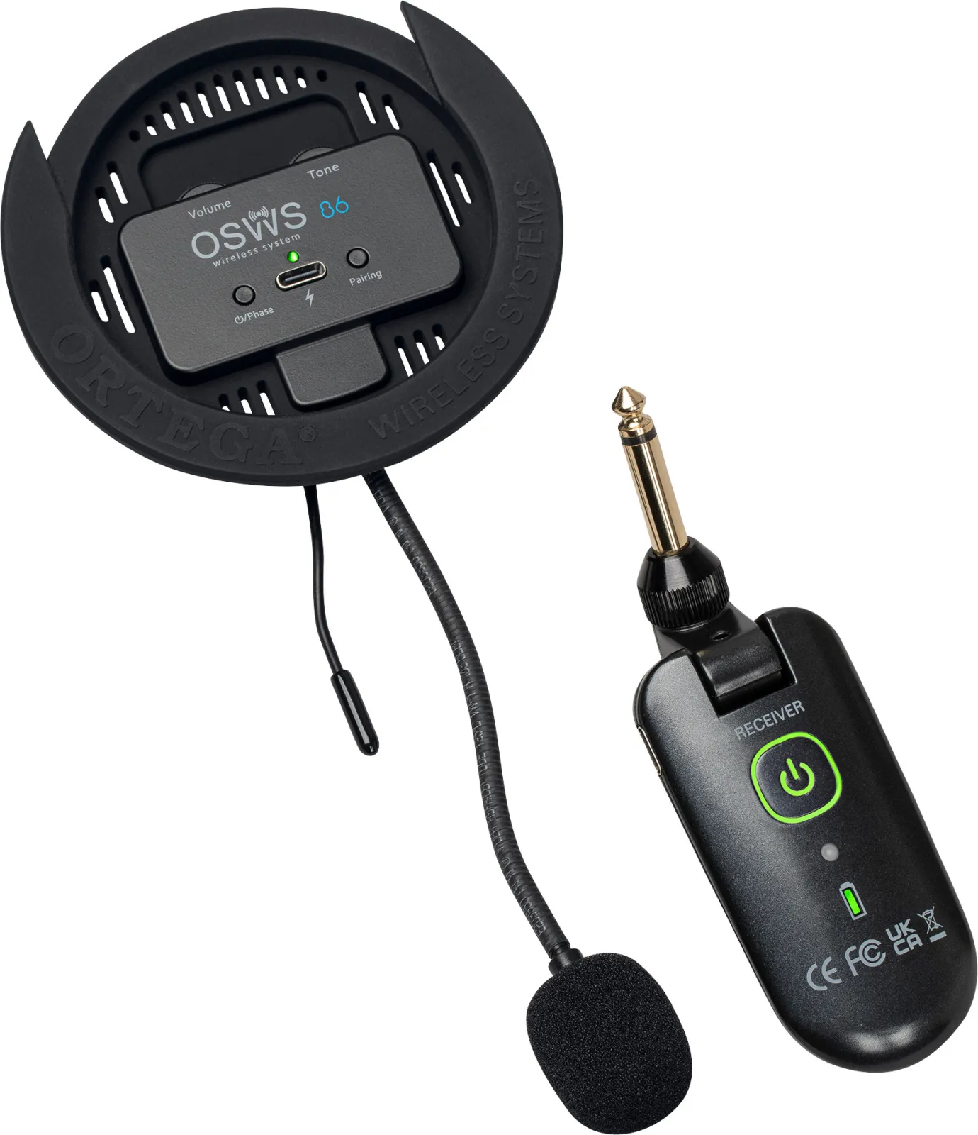 Ortega OSWS86 klasszikus gitár wireless hangszedő
