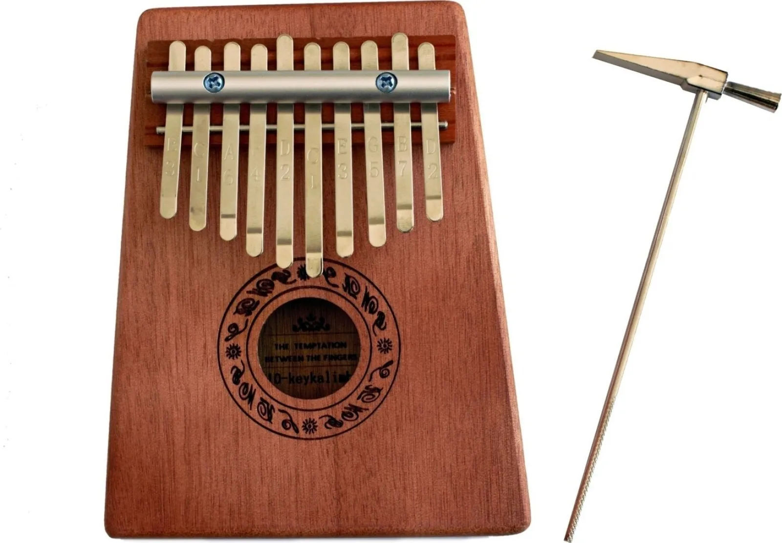 Pasadena 10-hangzású barna kalimba