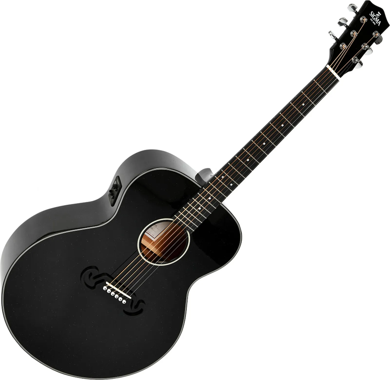 Sigma GJM-1E-MFBK fekete elektro-akusztikus gitár