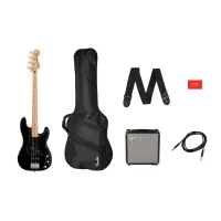 Squier Affinity Precision Bass PJ Pack MN Black Gig Bag Rumble 15 - 230V EU