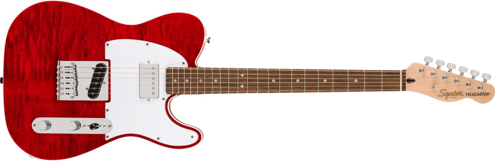 Squier Affinity Telecaster FMT SH LRL Crimson Red Transparent