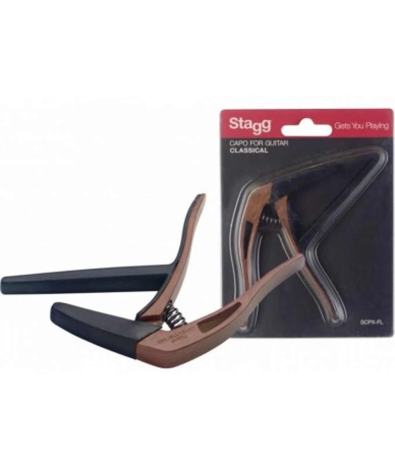 Stagg SCPX-FL DKWOOD classical guitar capo