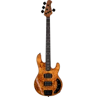 Sterling by Music Man StingRay RAY34HH Poplar Burl Amber