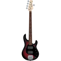 Sterling by Musicman S.U.B. StingRay RAY5HH Ruby Red Burst Satin