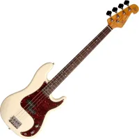 SX SPB62 Vintage White Electric Bass Guitar