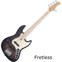 Sire Marcus Miller V7 Ash Reissue 5 FL Transparent Black Satin Fretless Bass Guitar