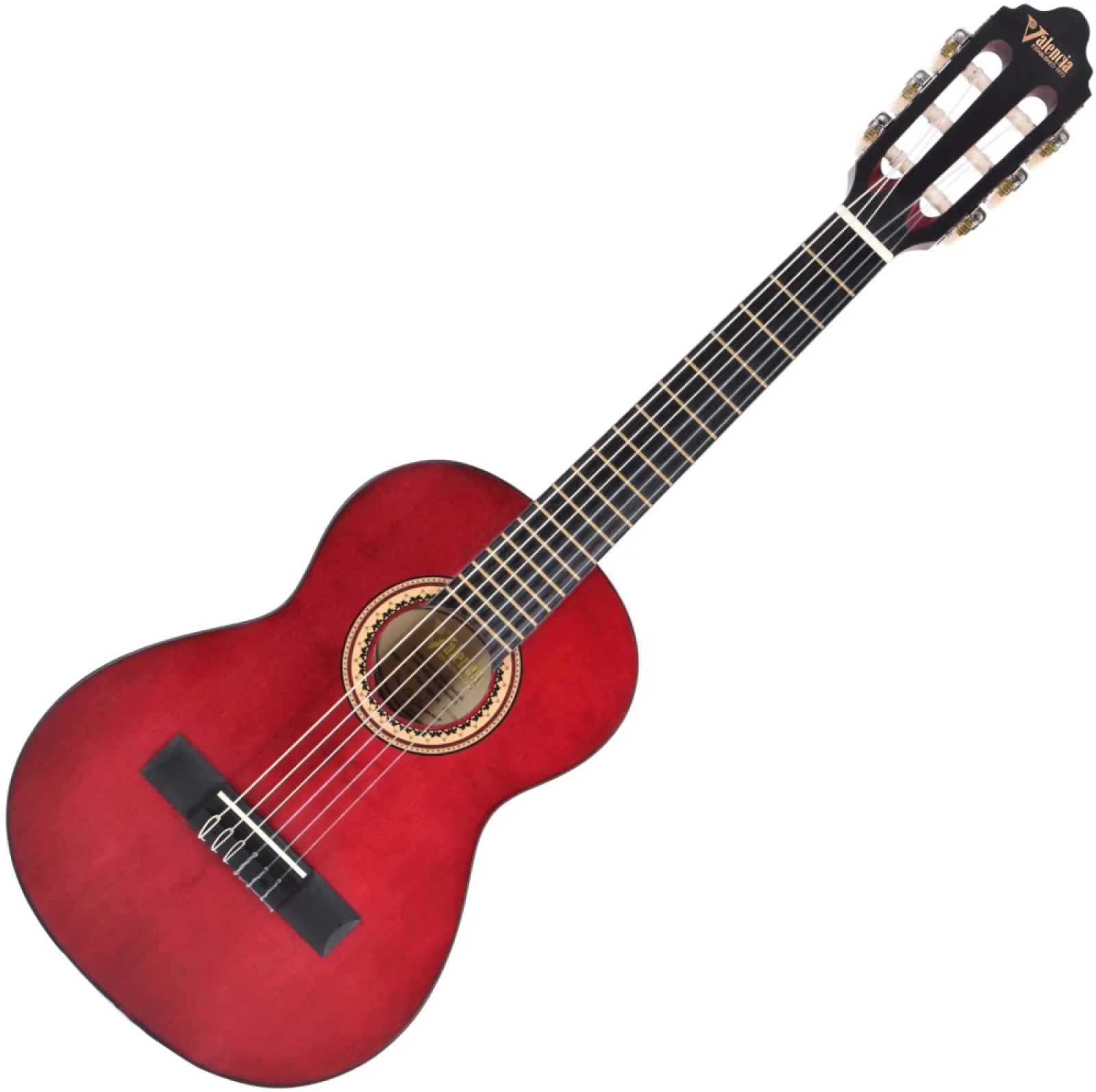 Valencia VC201 1/4 Trans Wine Red Classic Guitar