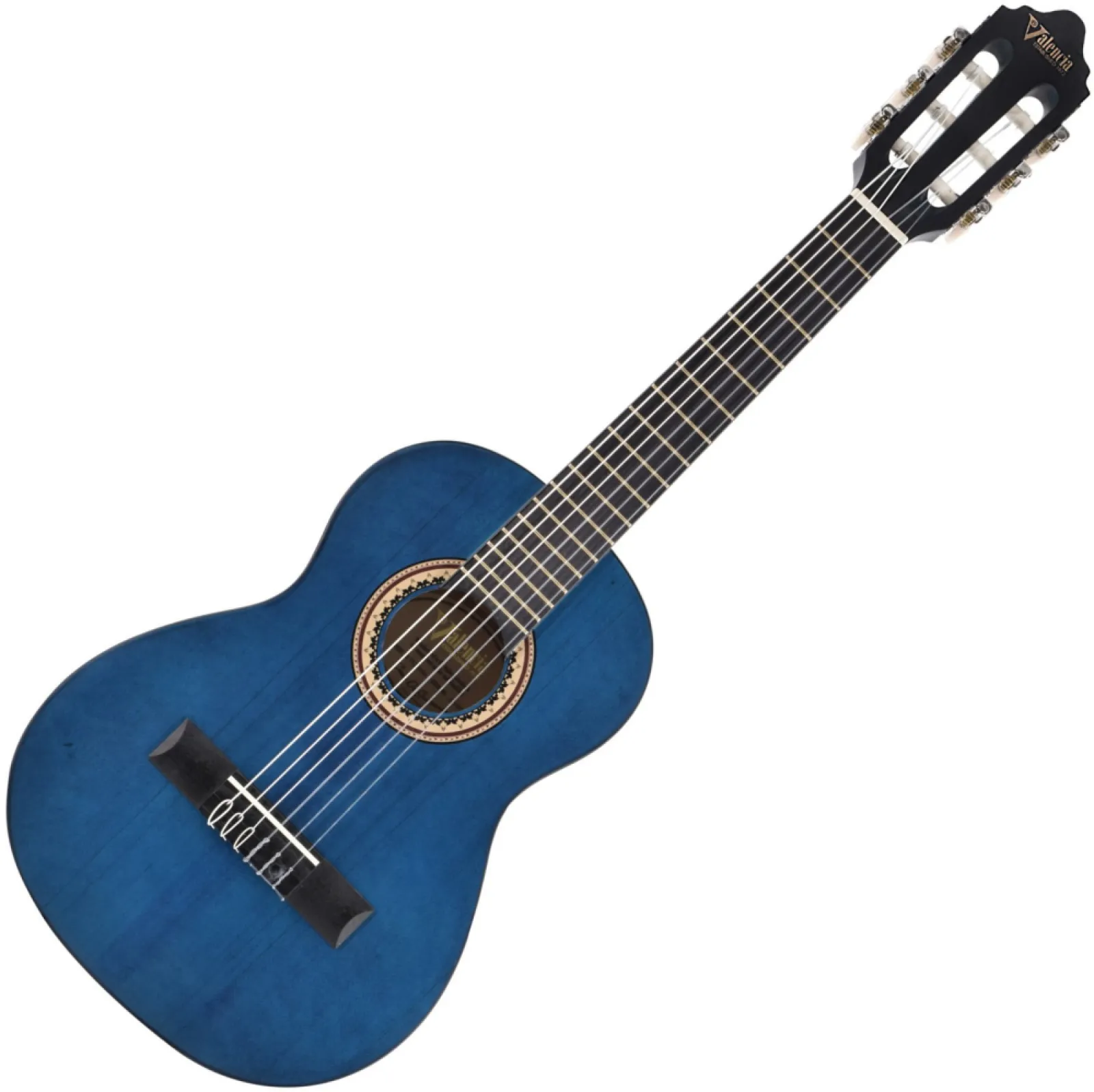 Valencia VC201 1/4 Transparent Blue Classical Guitar