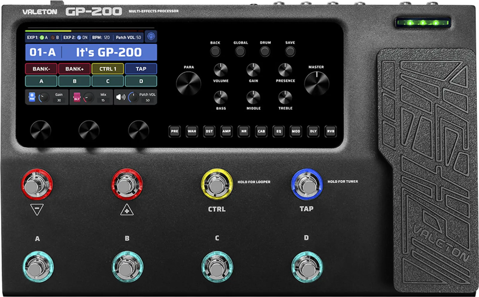Valeton GP-200 multi-effekt processzor