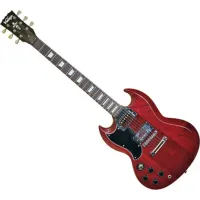 Vintage LVS6 Balkezes elektromos gitár Cherry Red
