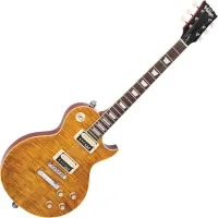 Vintage V100AFD elektromos gitár Flamed Amber Paradise