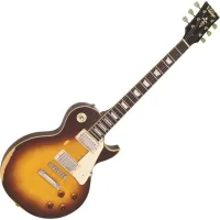 Vintage V100MRTSB elektromos gitár, koptatott  Distressed Tobacco Sunburst