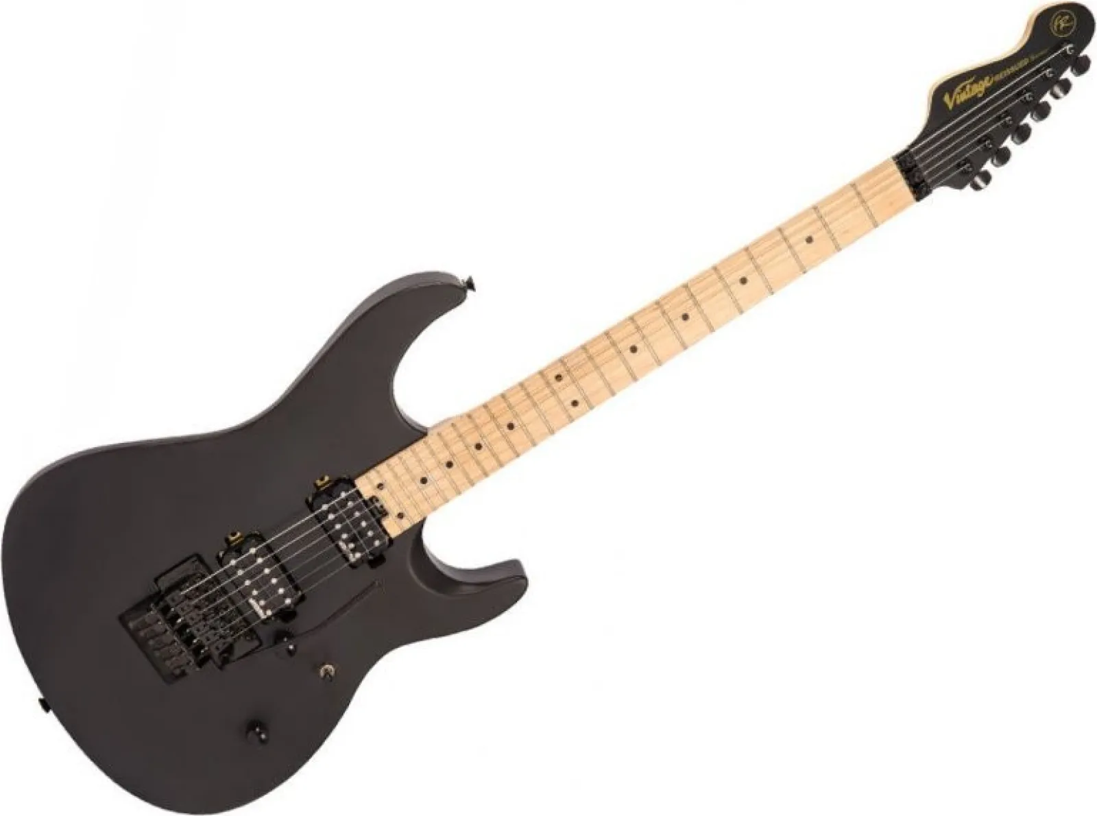 Vintage V624FRBK Electric Guitar Satin Black