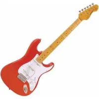 Vintage V6MFR Electric Guitar Red