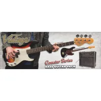 VINTAGE VIP-V49 Coaster Bass Guitar Set-Sunburst