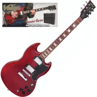 VINTAGE VIP-V69 Coaster elektromos gitár szett - Cherry Red