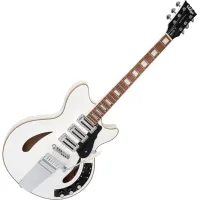 VINTAGE VRS550AW REVO félakusztikus jazz gitár fehér