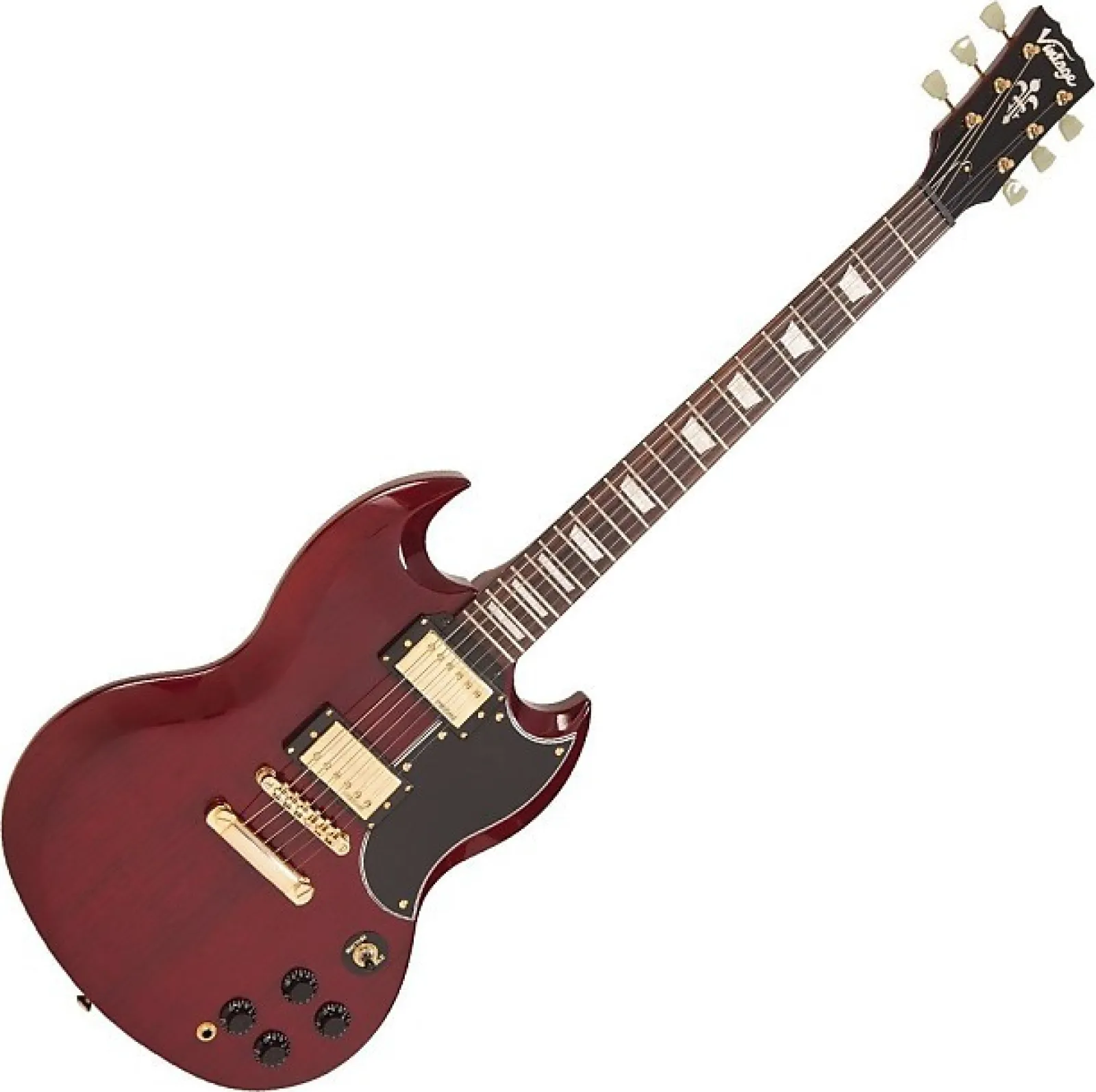 Vintage VS6CG elektromos gitár Cherry Red